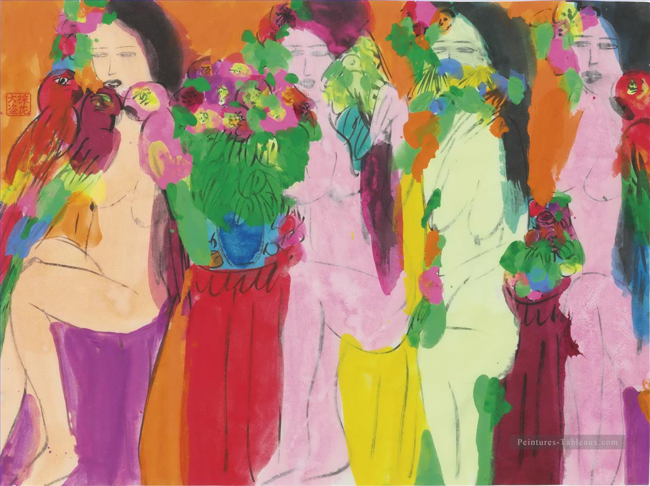 Quatre Femmes Modernisme Peintures à l'huile